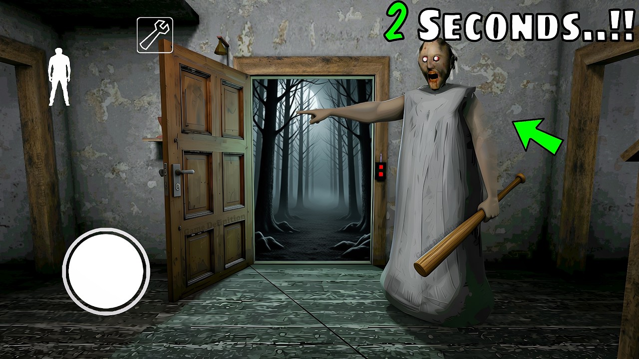 Granny 1.8.8 Escape in 2 Seconds..🔥😂 | granny tricks and tips granny grandpa game definition hindi
