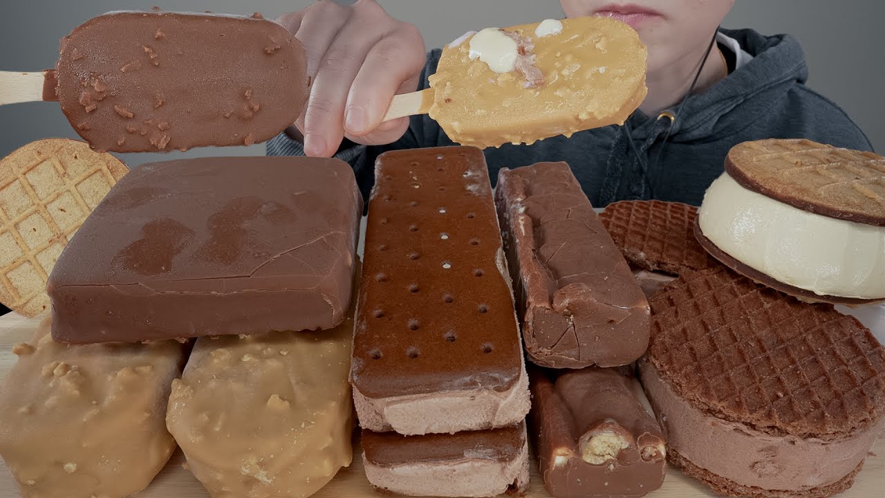 ASMR Chocolate Ice Cream *Haagen-Dazs, Klondike, Twix, Waffle Cookie Sandwiches, Soft Sandwiches