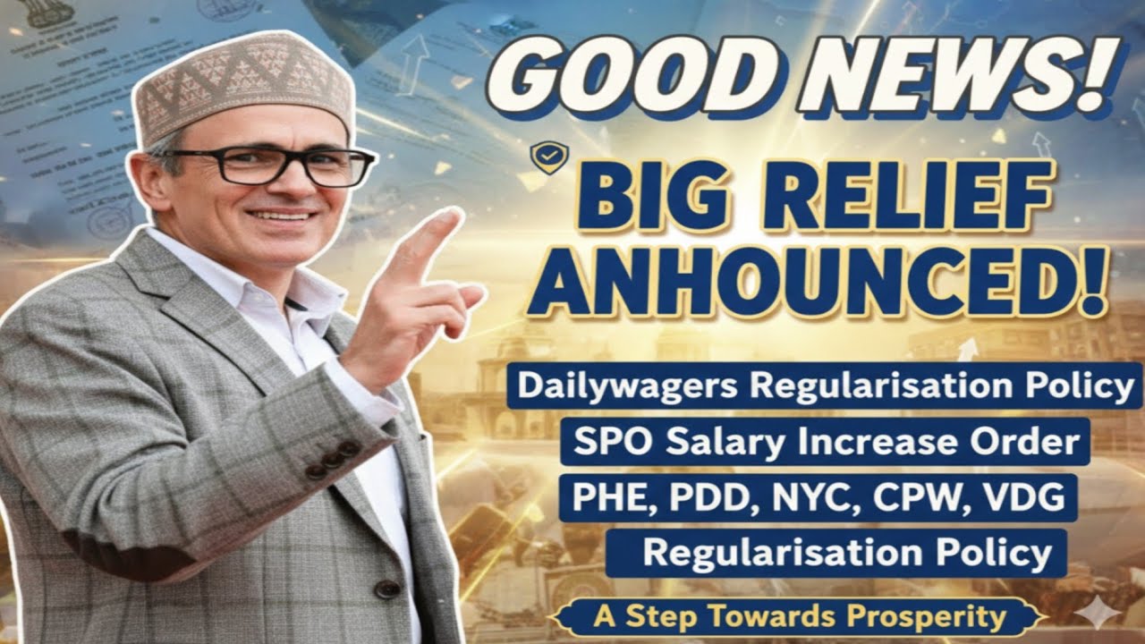 Dailywagers Regularisation Policy Good news By Omar Abdullah Soon😱🔥💯 #dailywagersnews #spo #vdg 