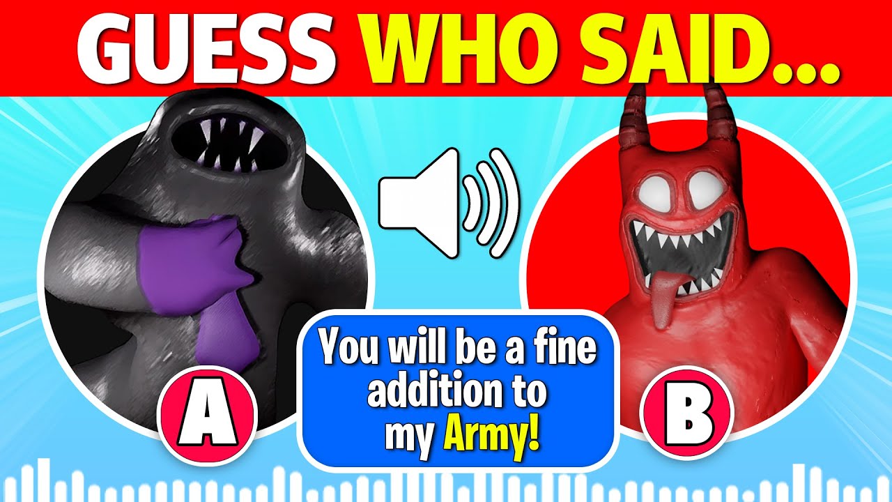 Угадайте, кто это сказал? Сад Банбана: 6 речевых реплик монстров | Сэр Дададу и Злой Банбан