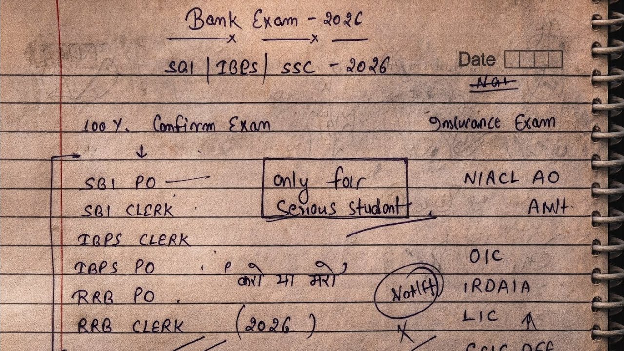 Bank exam 2026 ✌️✌️Quant syllabus and basic strategy