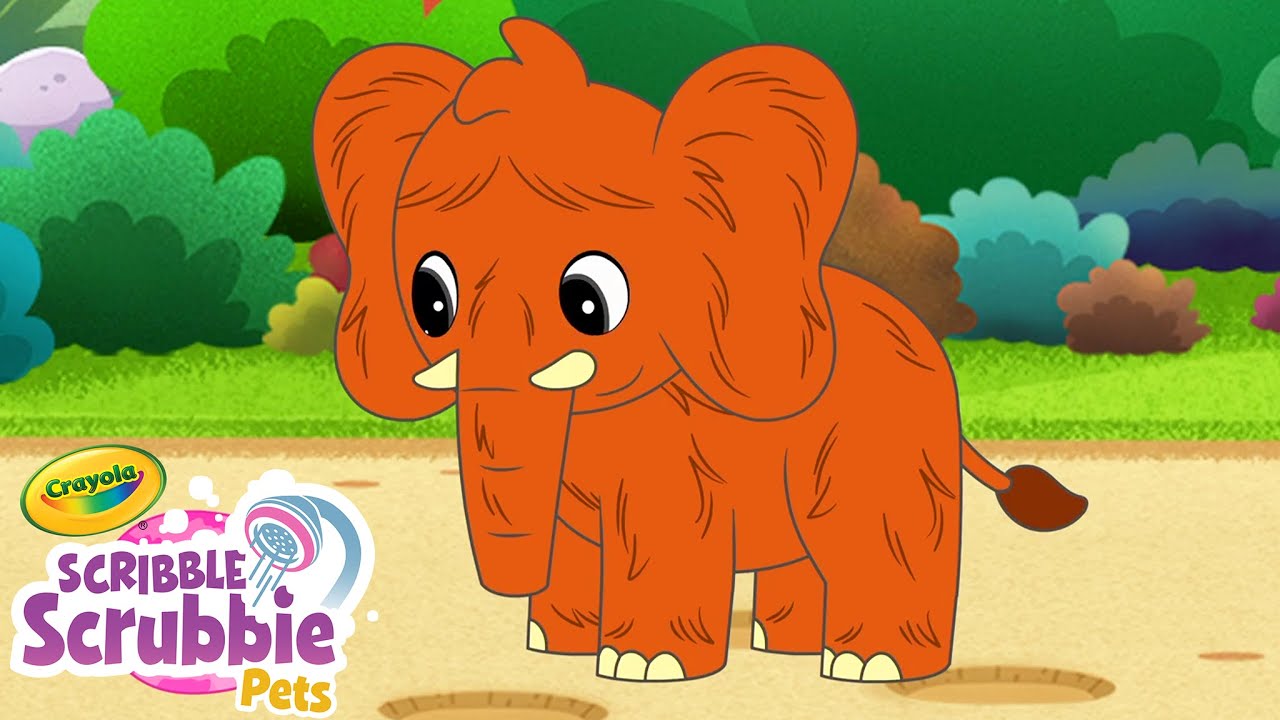 We Found A Wooly Mammoth!! 🦣 Crayola Scribble Scrubbie | Funny Cartoons for Kids
