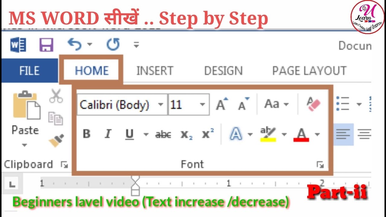 Microsoft Word- Home Tab Part-II font group Beginners lavel tutorial #msword #microsoftword