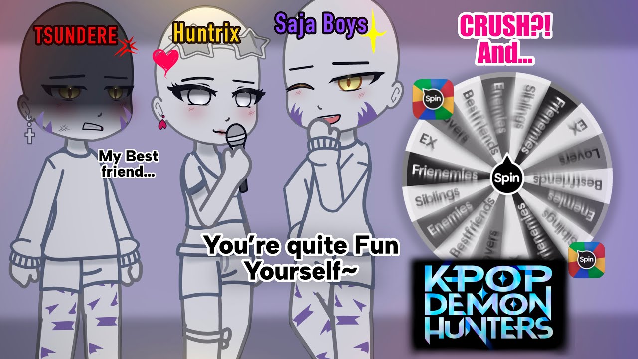 Making a Gacha TRIO ‘Couple’ OC [K-POP DEMON HUNTERS EDITION]✨|| (Spin The Wheel)