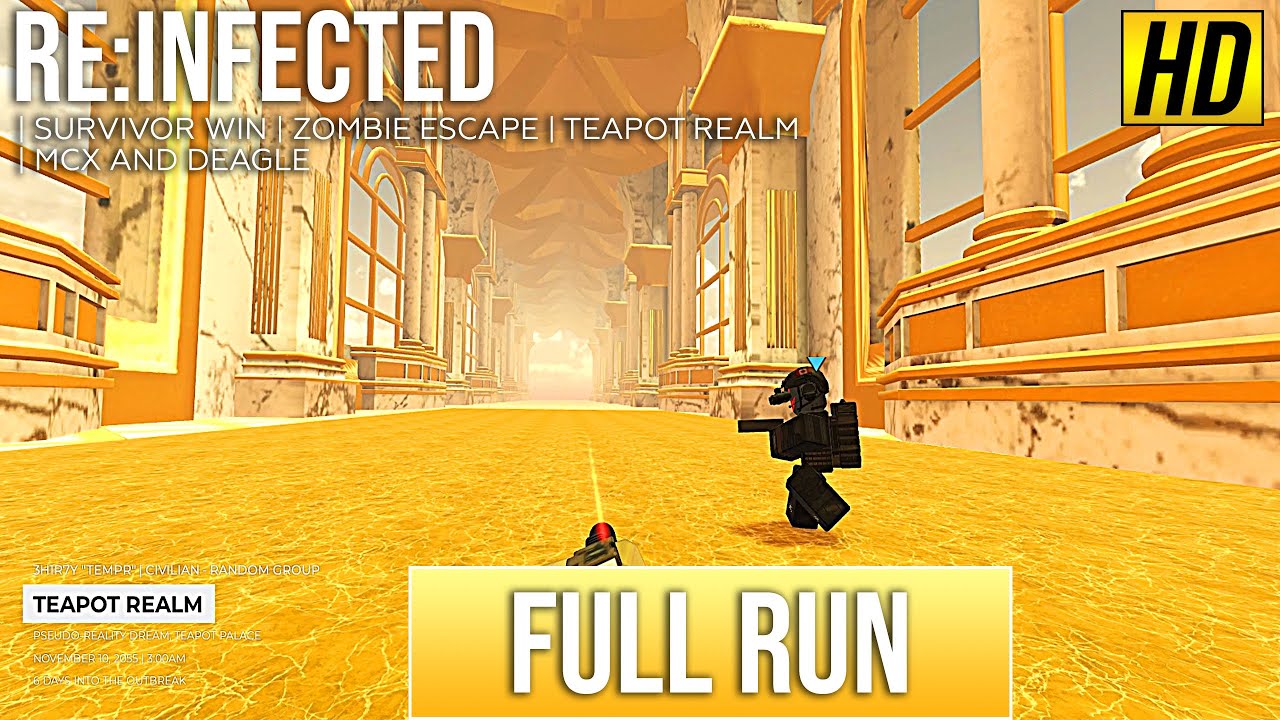 RE:INFECTED - ZOMBIE ESCAPE  TEAPOT REALM WIN | ROBLOX Gameplay No Commentary (HD)
