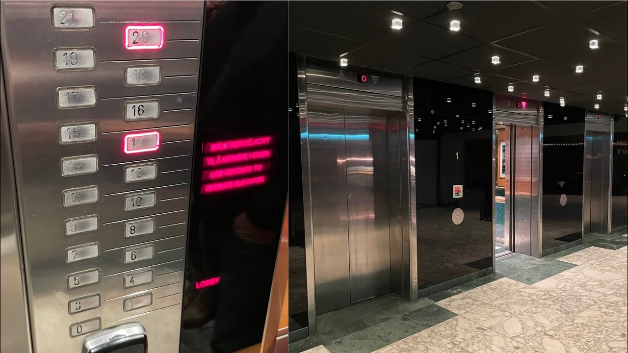 AWESOME Kone M-Series Elevators @ Radisson Blu Scandinavia - Oslo, Norway