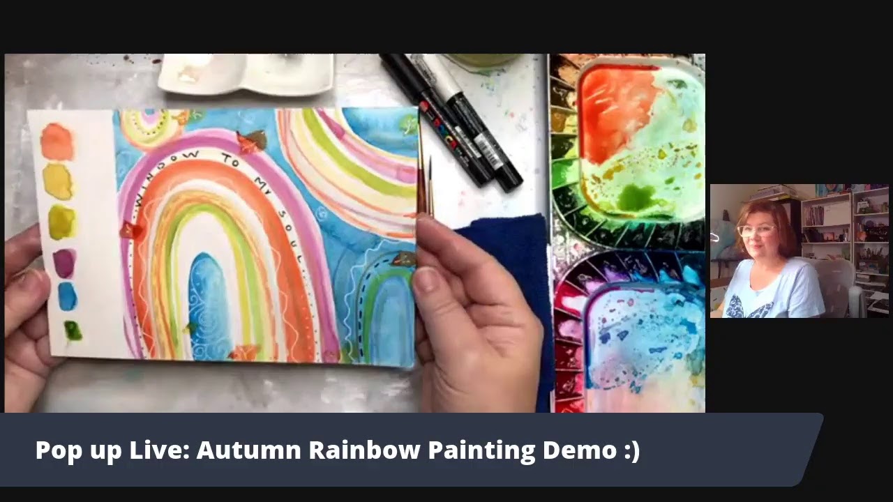 Autumn Rainbows & Lines Painting Demo  | Jessica Sanders Art