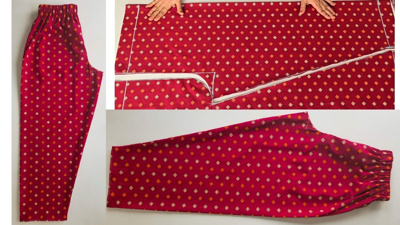 Very Easy Comfortable Pant Cutting and stitching | Pant Cutting and stitching for Beginners