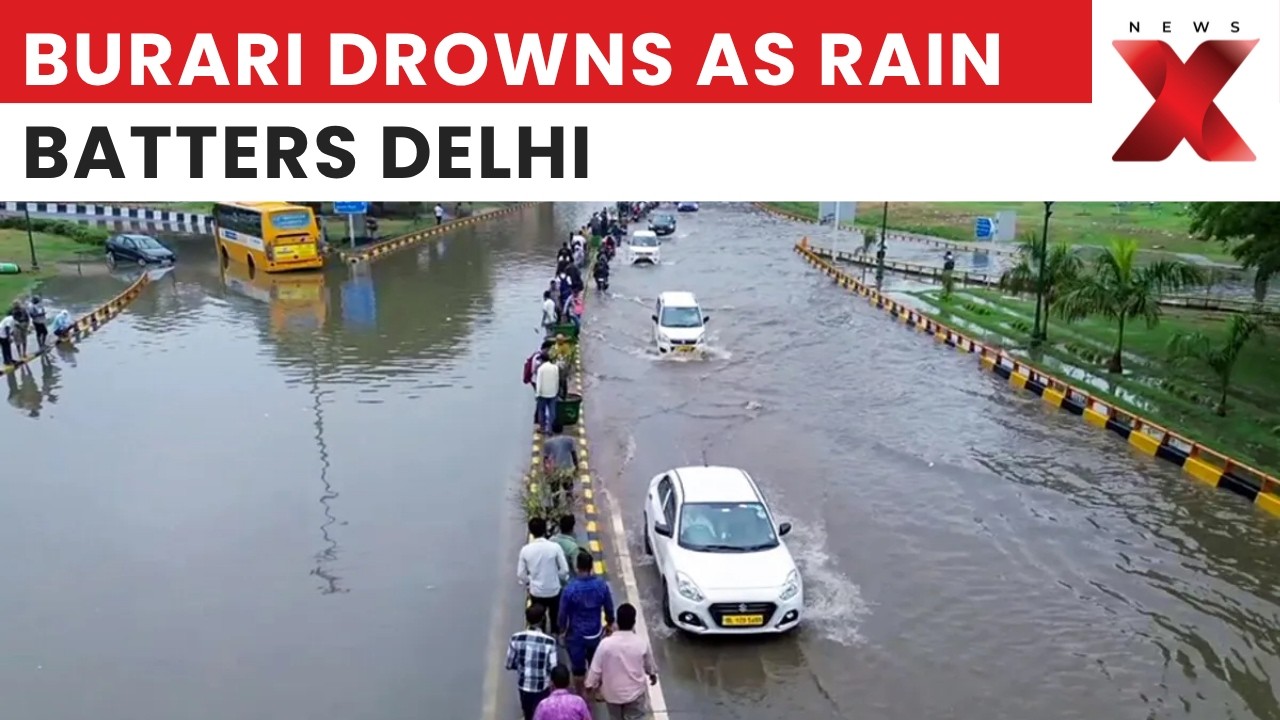 Delhi Rain: Burari Waterlogging Cripples Traffic as IMD Orange Alert Warns of More Rain | NewsX