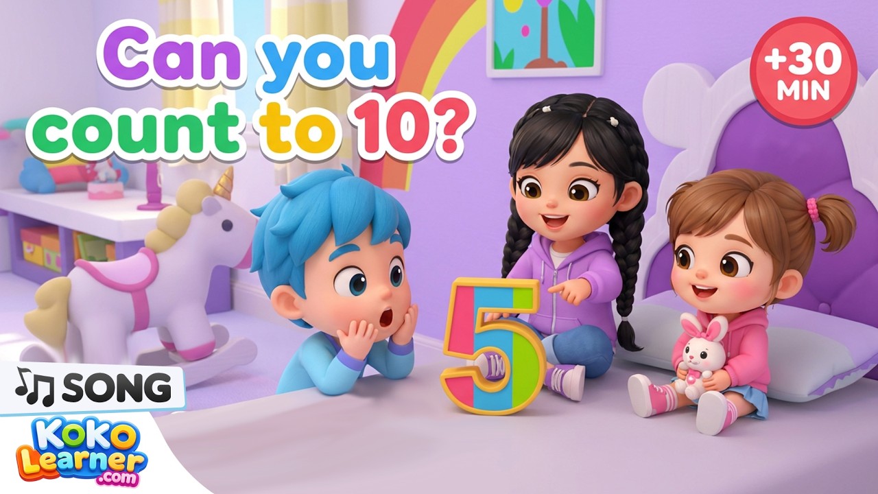 Numbers Song with Sounds 🔤 Numbers Music for Kids | 30 Minutes | Koko Learner