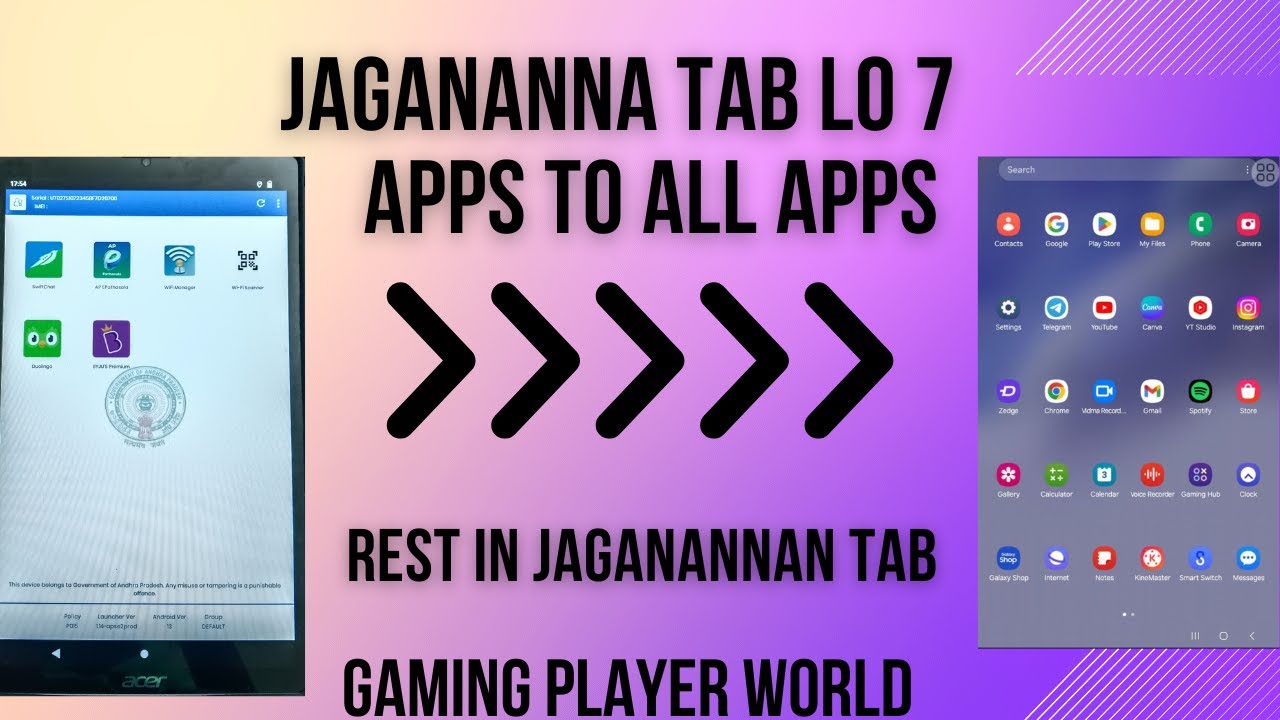 How to reset in jagananna tab | jagananna tab 7 apps to all apps | samsung tab reset in Telugu