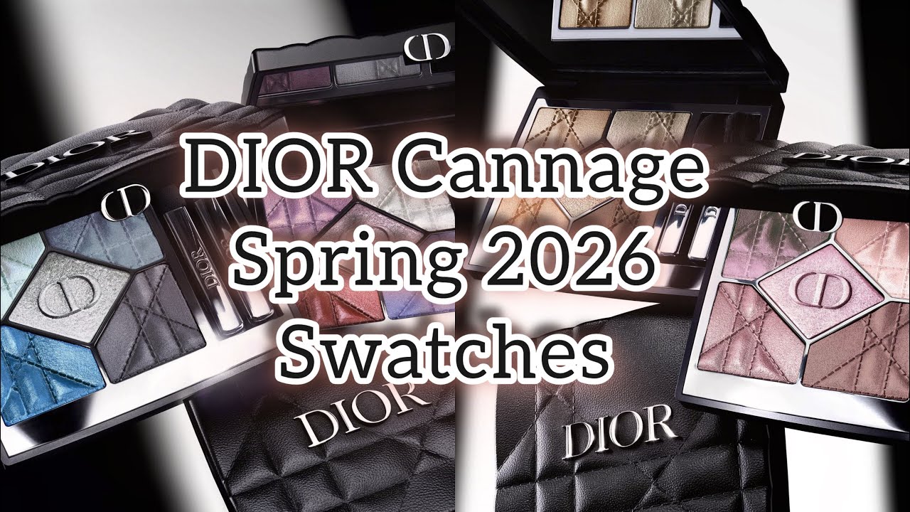 NEW DIOR 5 COULEURS CANNAGE | 4 PALETTES SWATCHES IN SUNLIGHT
