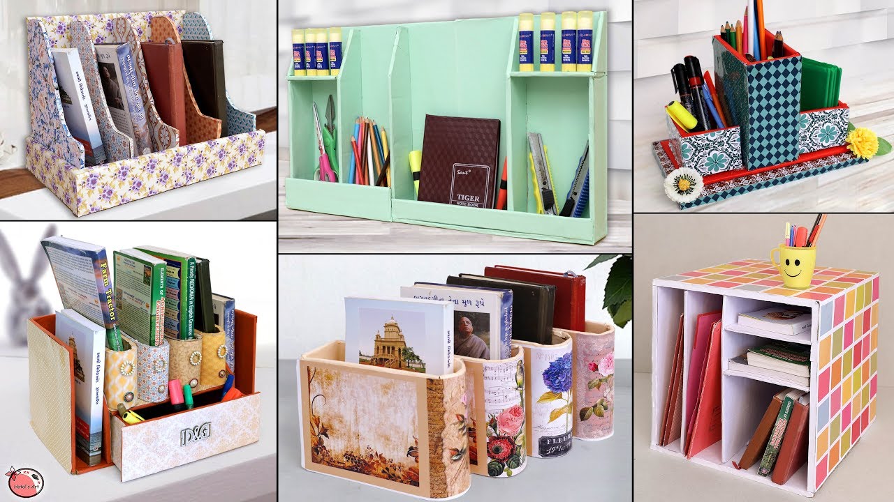 13 Home Book Stand DIY Ideas !!! Handmade Cardboard Organization