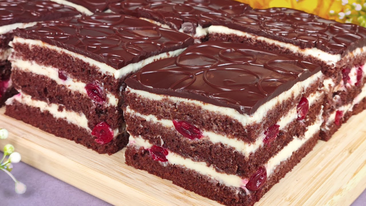 Самый вкусный вишневый зимний торт, который тает во рту. Невероятно вкусный торт.