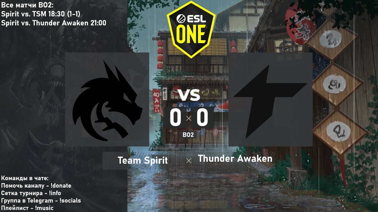 Team Spirit vs. Thunder Awaken - ESL One Stockholm 2022 | BO2 Group Stage @4liver