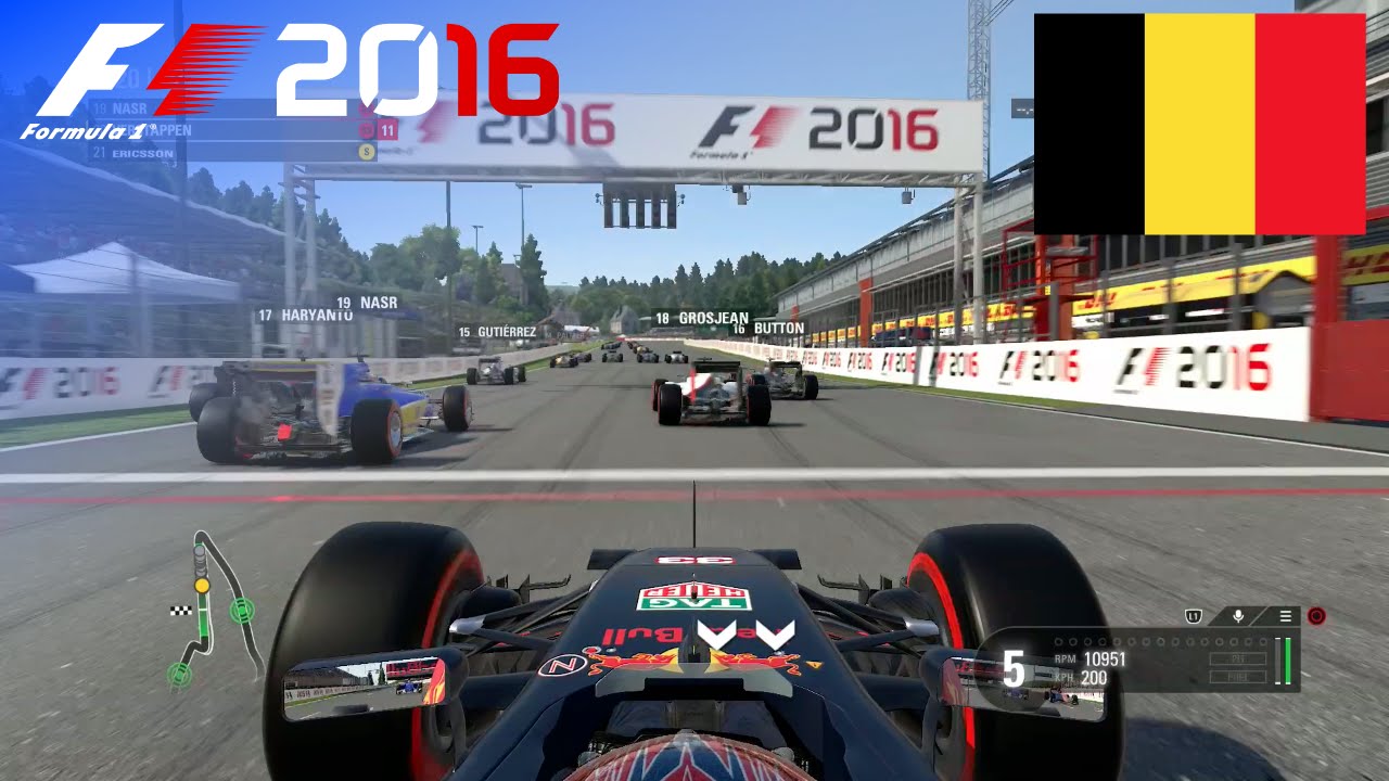F1 2016 - 100% Race at Spa-Francorchamps, Belgium in Verstappen's Red Bull