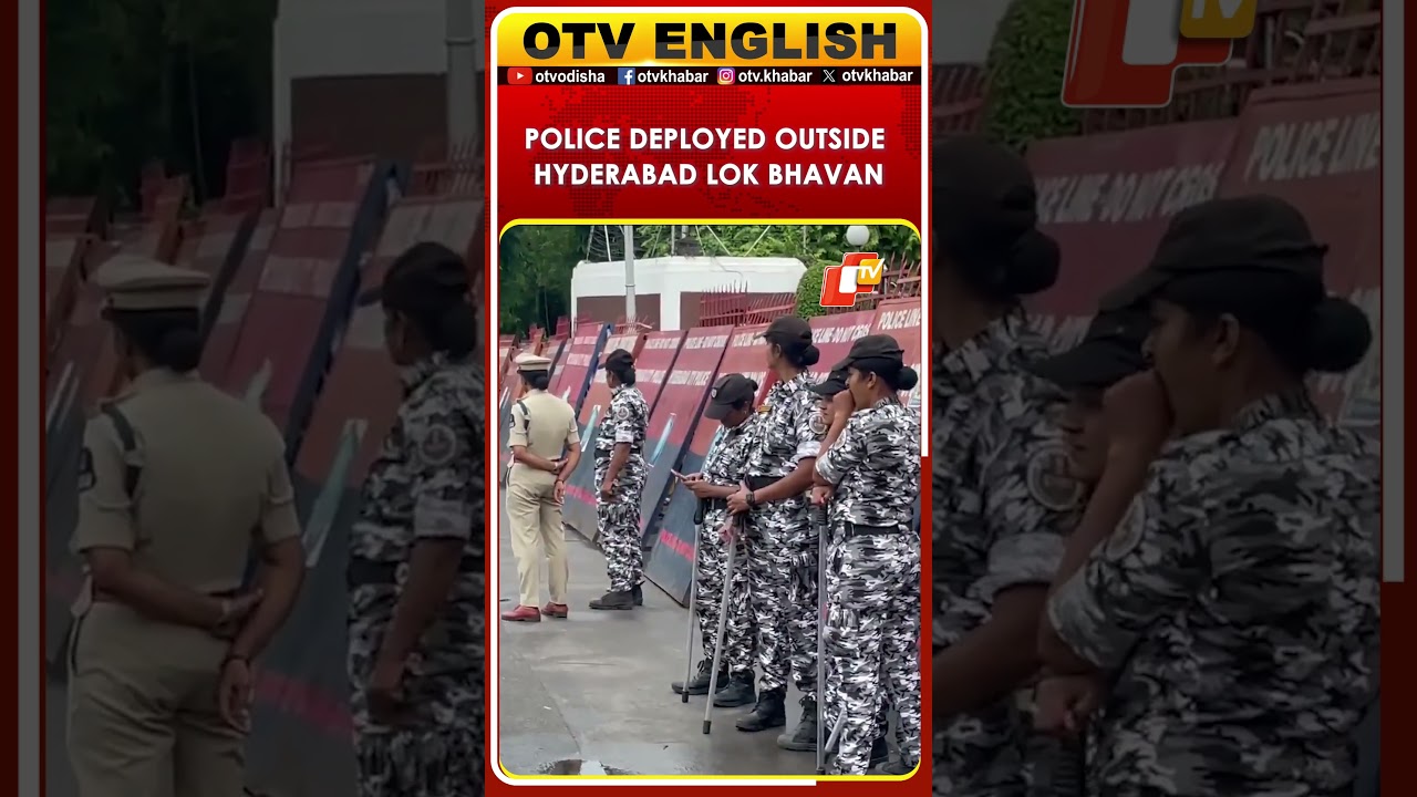 Police Deployed Outside Lok Bhavan Ahead Of Telangana Congress Protest
