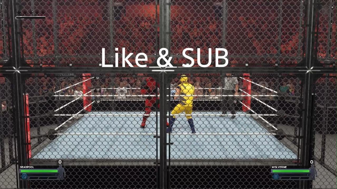 WWE 2K24 Deadpool VS Wolverine hell in a cell