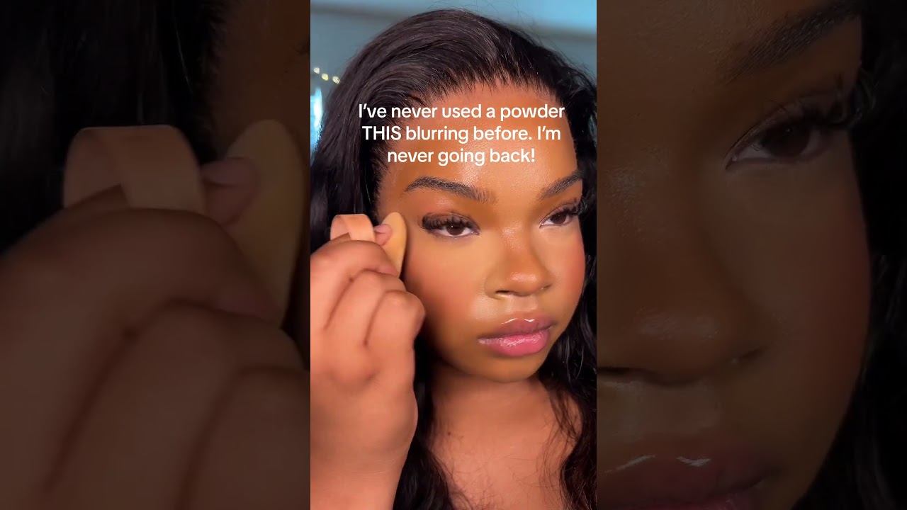 Huda Beauty baking powder 🥹🩷🫶🏽 #makeup #makeuptutorial #baking #blackgirlmakeup