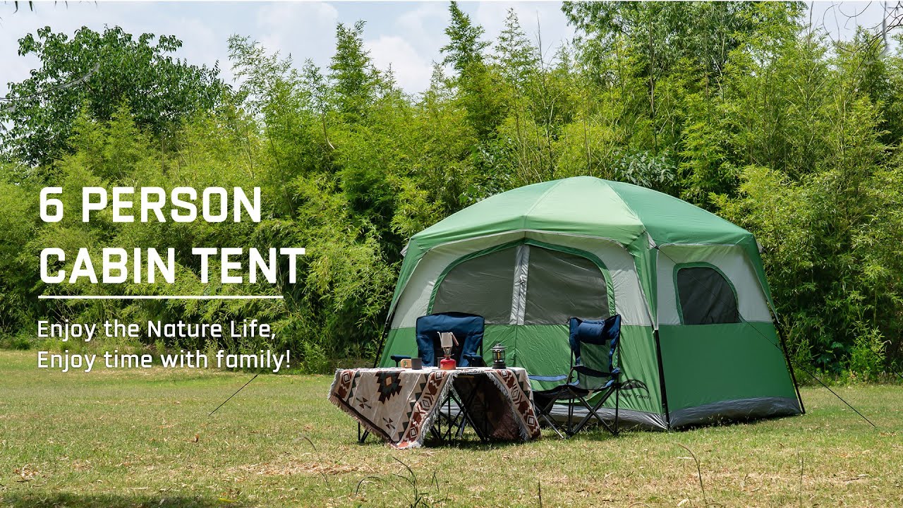 Happy Travel 6 Person Cabin Tents for Camping Setup