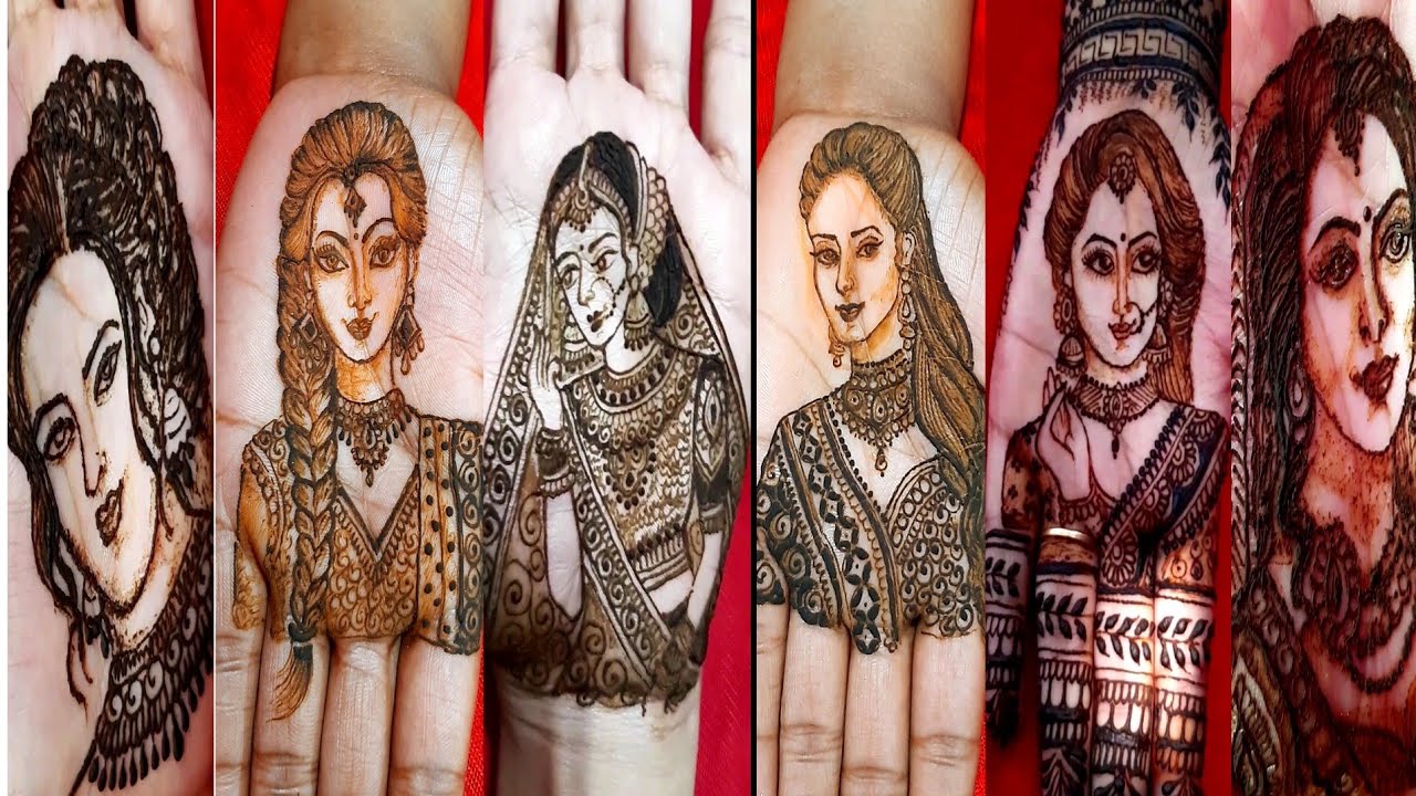 6 Beautiful Bride Mehandi Design |Simple Dulahan Mehandi | dulhan mehndi | bride making using henna