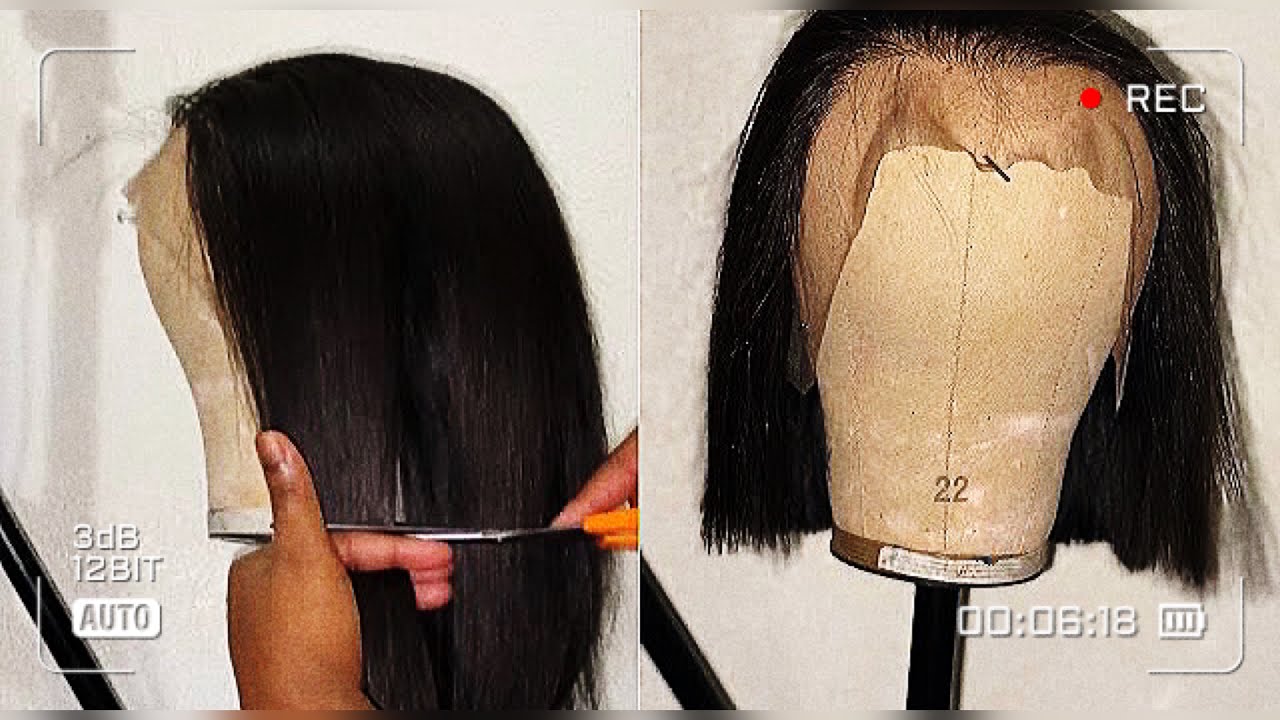 HOW I CUT AND STYLED MY FRONTAL WIG INTO A BOB WIG