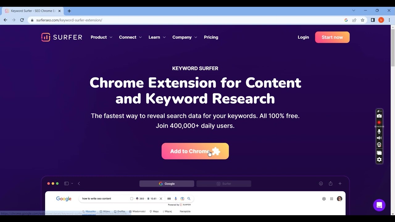 How to use the Surfer SEO Chrome Extension | 100% Free 🔥