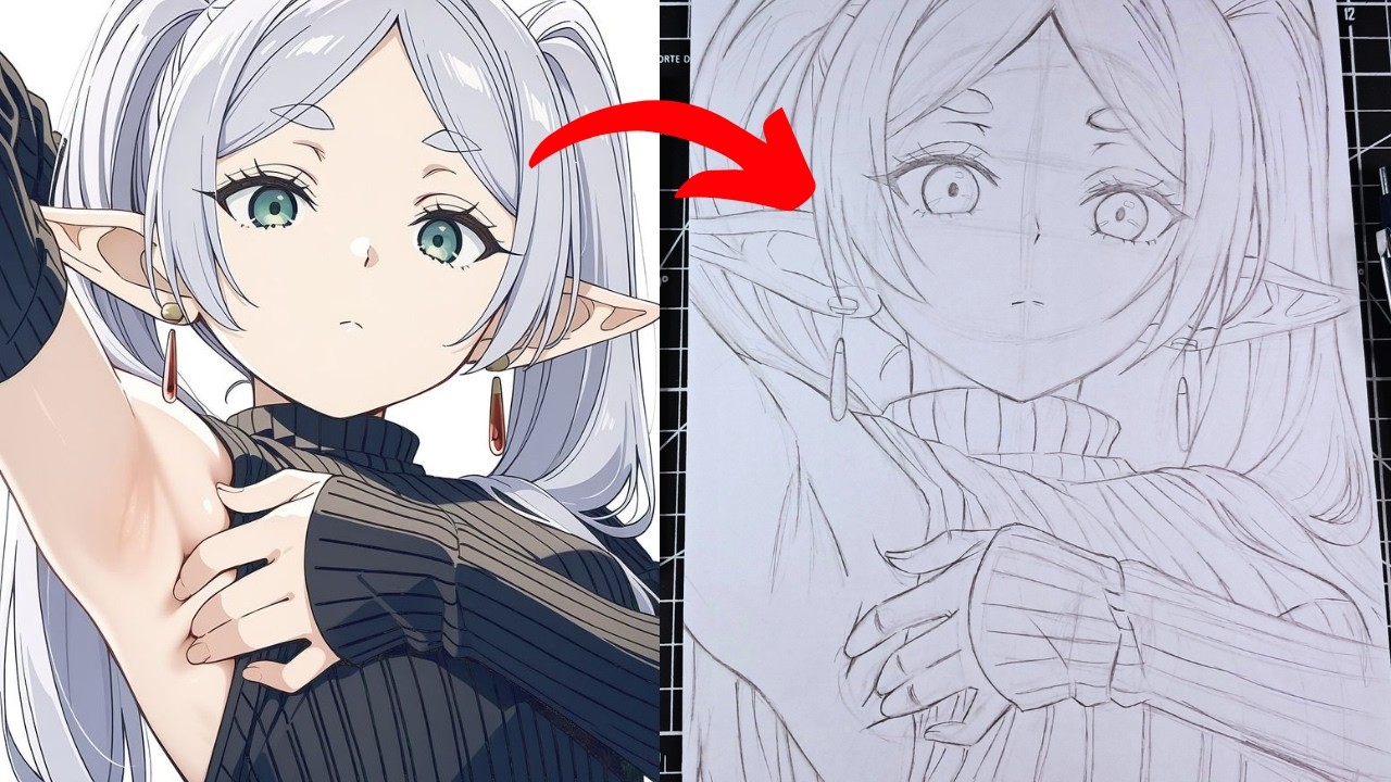 Como desenhar a Frieren estilo Ecchi - Para os Desenhistas H&eacute;teros!