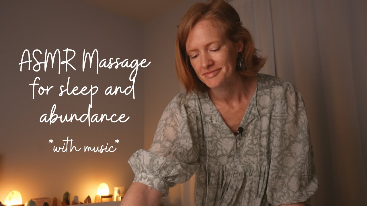 ASMR Warming *Oil & Lotion* body massage with layered sounds for sleep and abundance with music