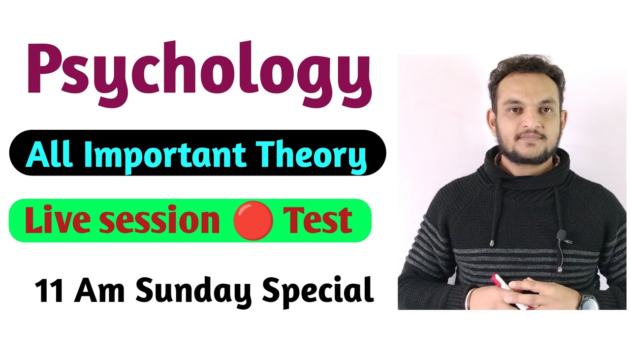 Psychology Most important All Theory For All Teaching Exams