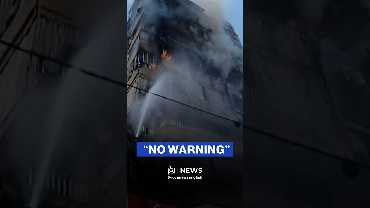 Scene at site of &lsquo;Israeli&rsquo; strike on central Beirut apartment