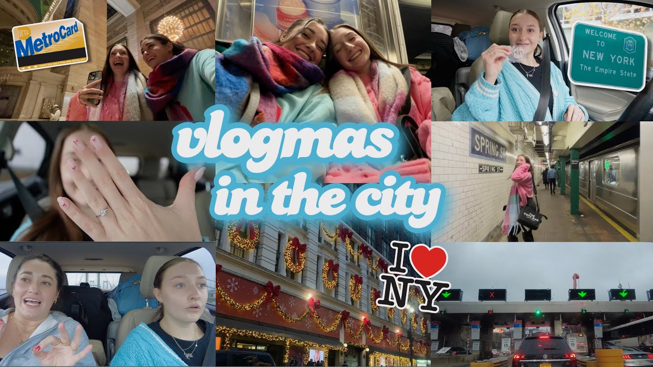 VLOGMAS IN NEW YORK CITY 🍎 driving into the city and our first night out! vlogmas day 17