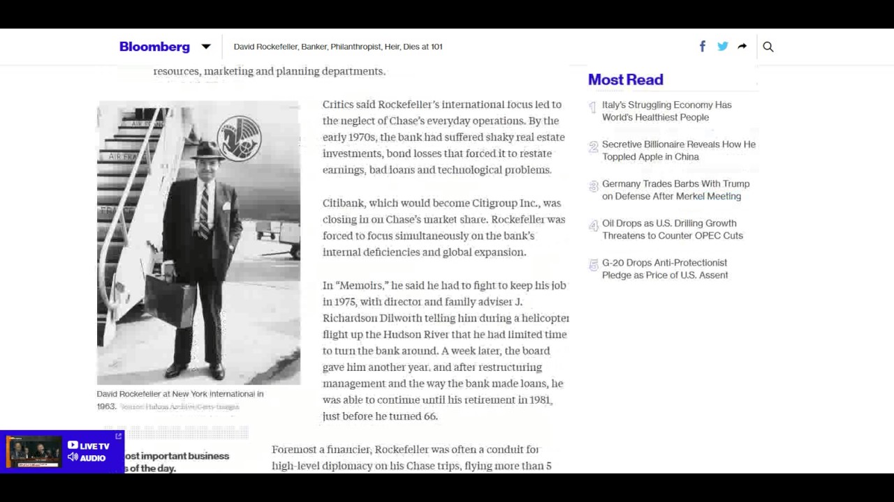David Rockefeller has died