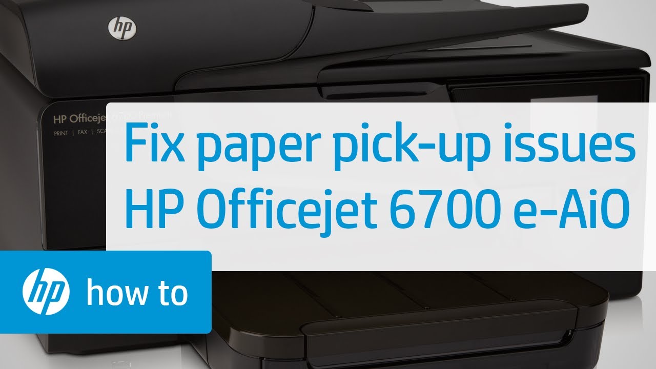 Printer Does Not Pick Up Paper | HP Officejet 6700 Premium e-All-in-One Printer (H711n) | HP