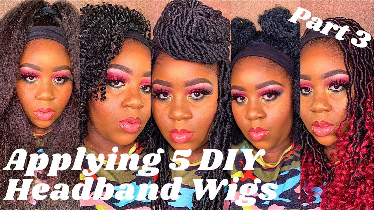 Headband Wig: Applying 5 DIY Headband Wigs Part 3 | Quick & Easy Styles | MissUniqueBeautii