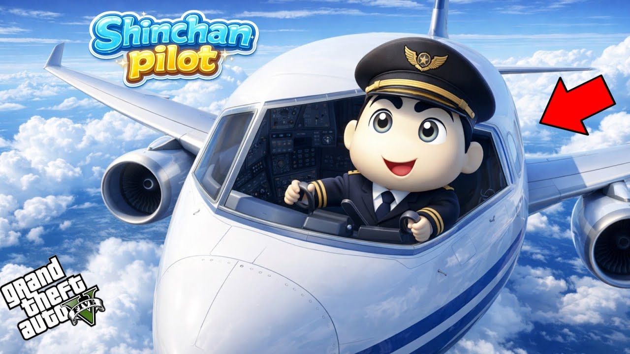 Shinchan Become Flight Pilot In Gta 5