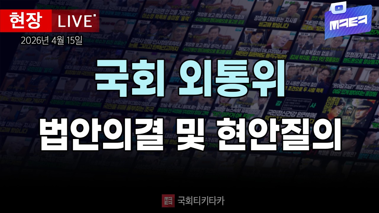 [🔴국회 LIVE] 외통위 현안질의｜20260415
