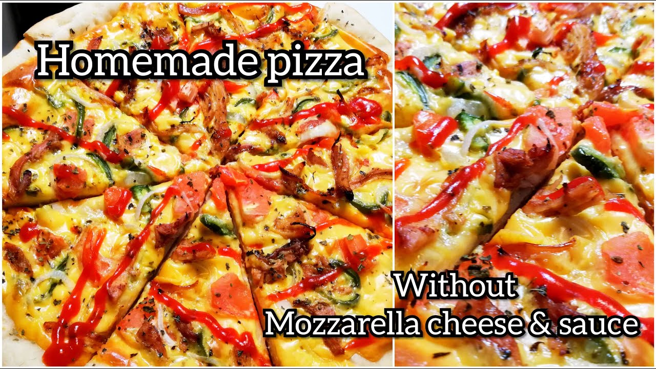 Homemade Pizza  | No Mozzarella | No Sauce | with American Cheese! 🍕#EasyPizza