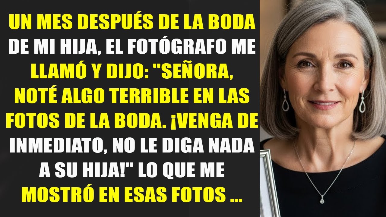 El fotógrafo me llamó y dijo  “Descubrí algo terrible en las fotos de la boda, ¡venga rápido!”