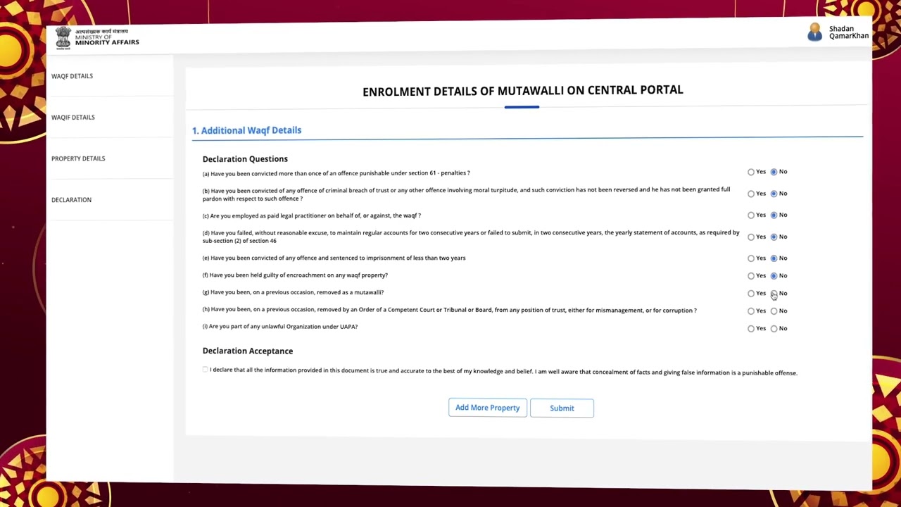 UMEED Central Portal Waqf Property Enrolment Guide ｜ Here's How to Enter Property Details   Part 4