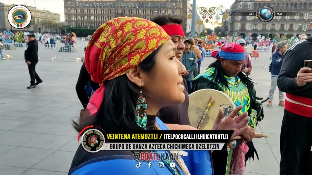Danzas, explicación y palabras de la Veintena ATEMOZTLI de TELPOCHCALLI ILHUICATOHTLI