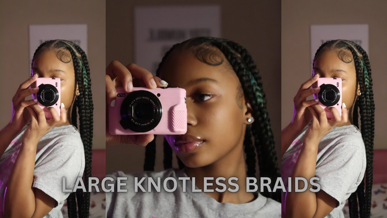 HOW TO: LARGE/JUMBO KNOTLESS BRAIDS ON YOURSELF