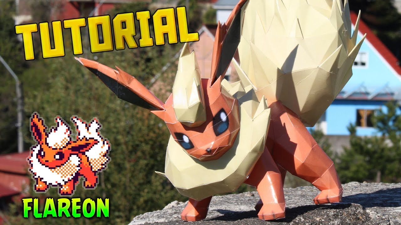 Tutorial ★ Como hacer a Flareon de Papel - Pokemon Papercraft