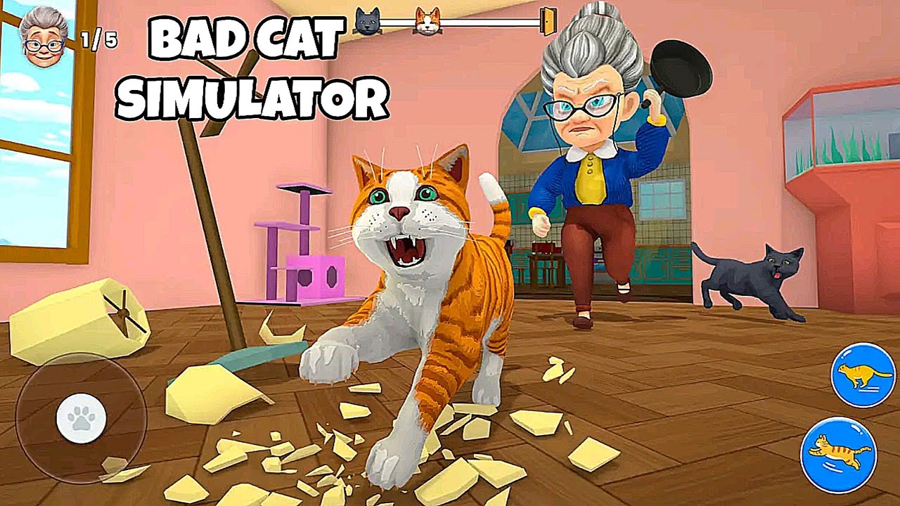 Bad cat simulator prank granny gameplay android game mobile on play store