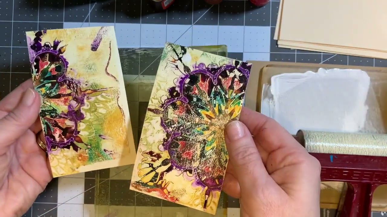 Detailed prints with alcohol ink and stencils