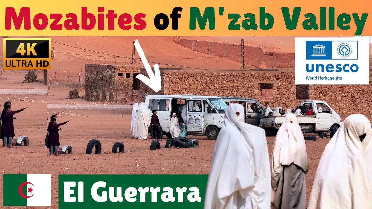 4K Tour of M'zab Valley, ALGERIA (El Guerrara, Ghardaia Province)