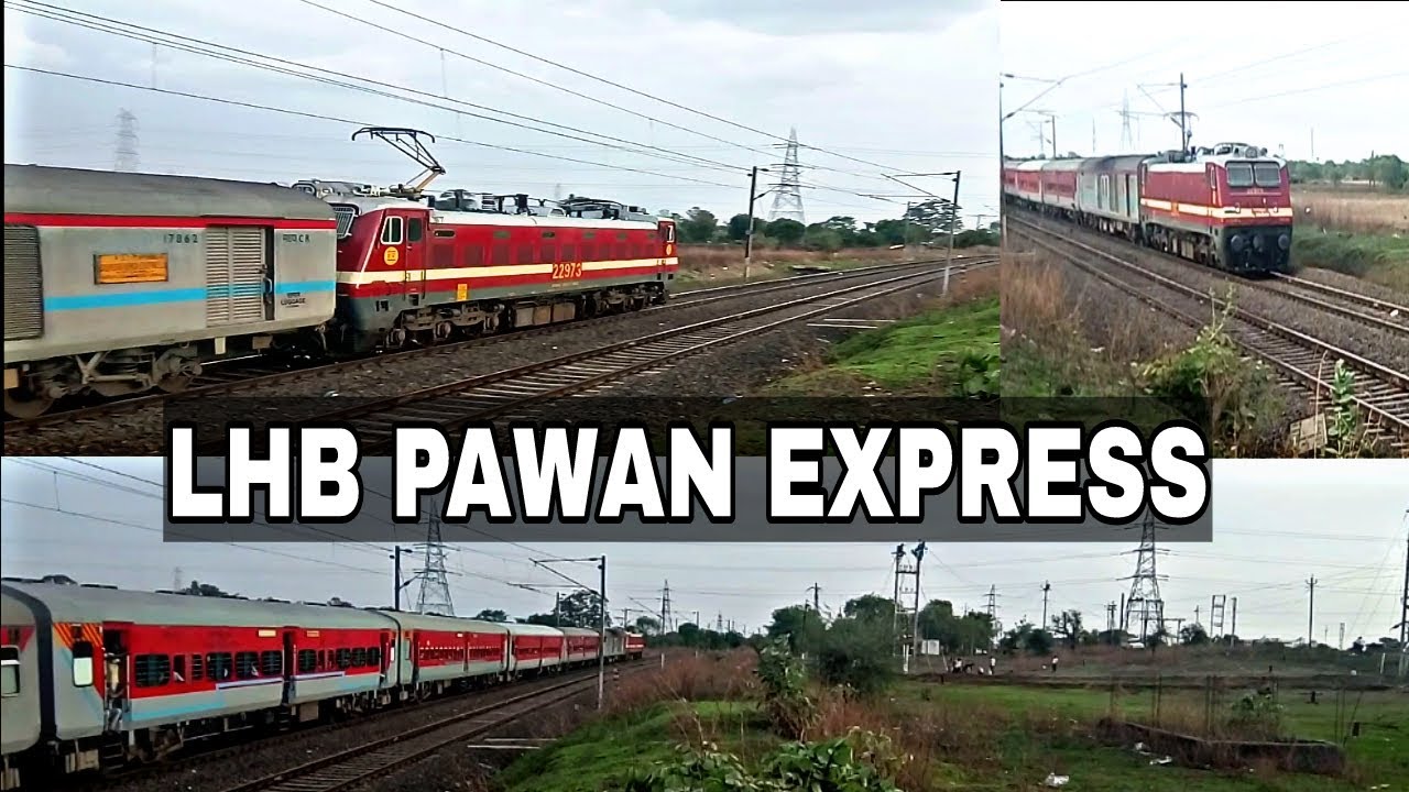 LHB Pawan Express Blasting towards Khandwa at MPS.