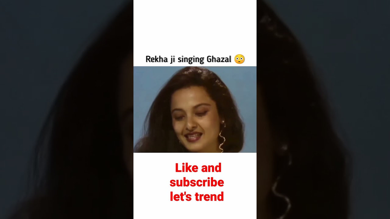 Rekha singing Mujhe tum nazar se gira toh rahe ho | gazal | interview