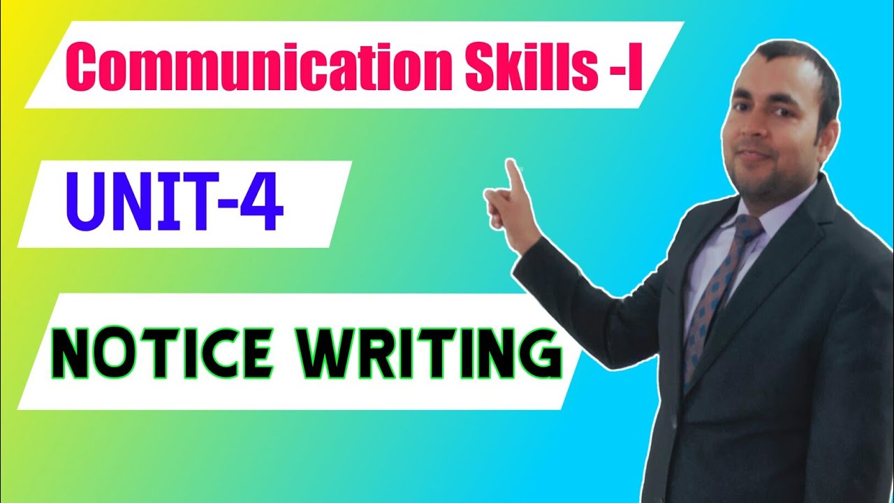 Notice Writing | Communication skills-1 Unit-4 | Notice for Polytechnic 1st semester | Notice