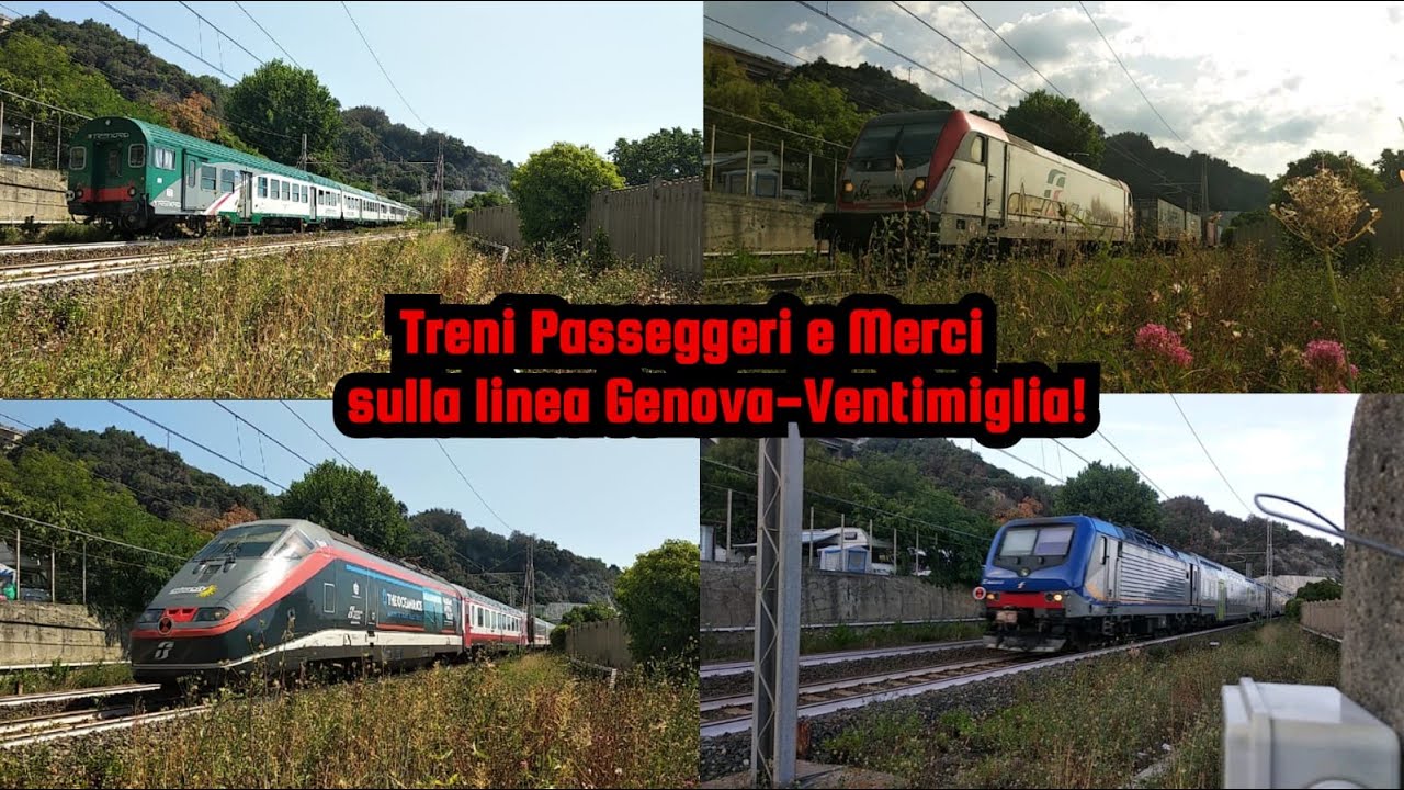 Treni Passeggeri e Merci in transito sulla linea Genova-Ventimiglia
